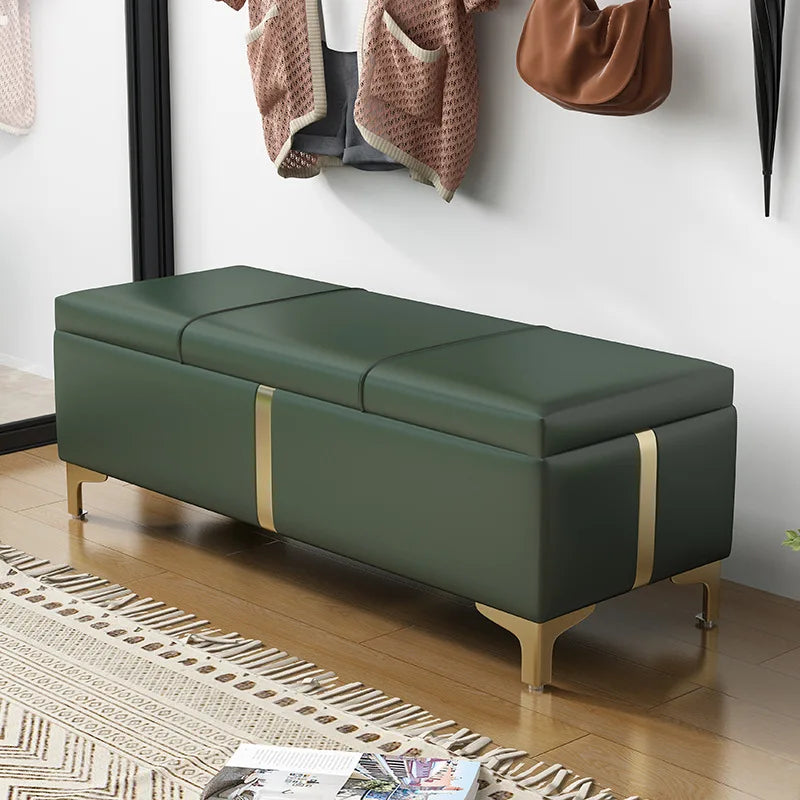 Shoe cabinet, small stool at the entrance of the household, entrance storage, storage, shoe changing stool Oasis Select Dark green 100cm