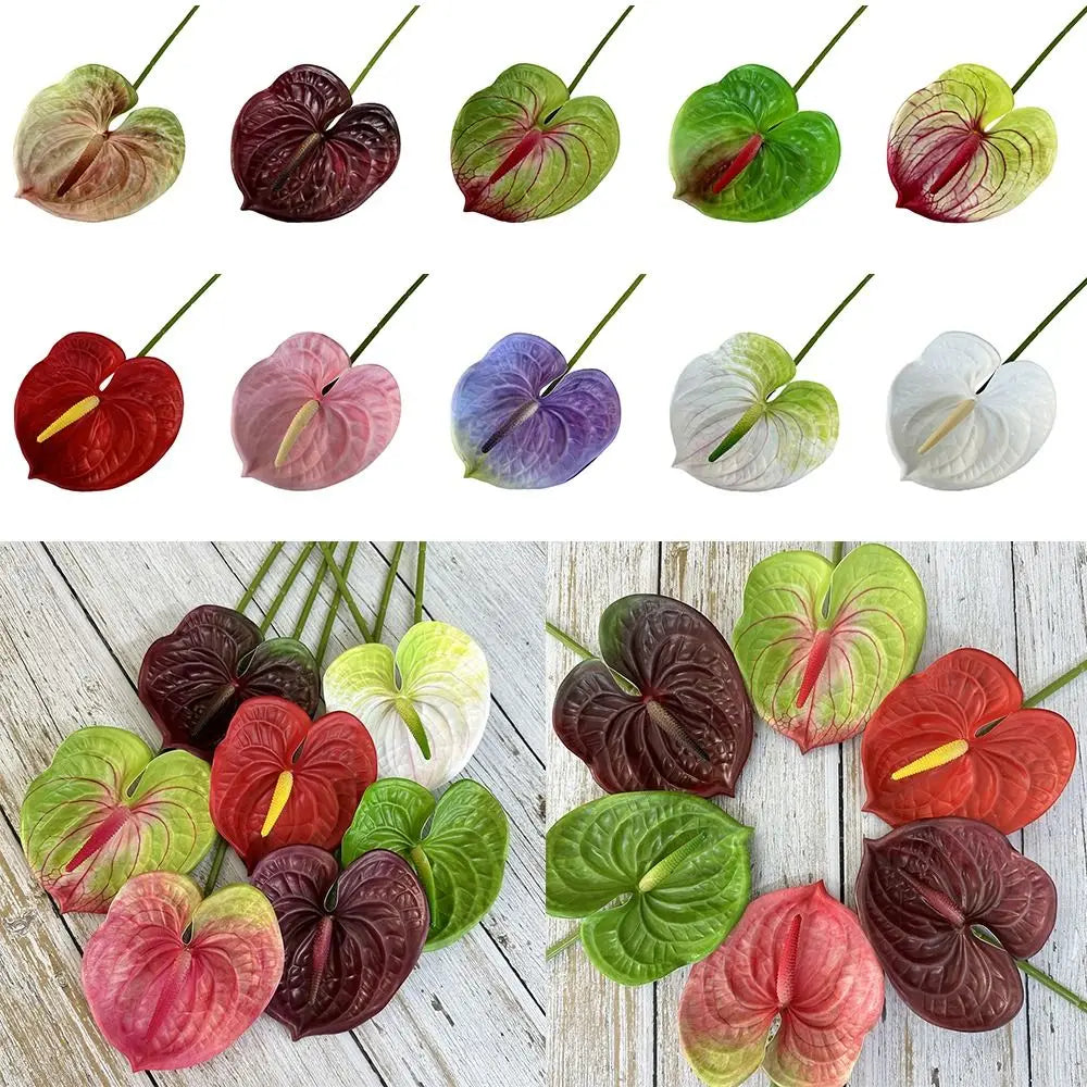 Artificial Anthurium 60cm Soft Rubber Faux Flower | Real Touch