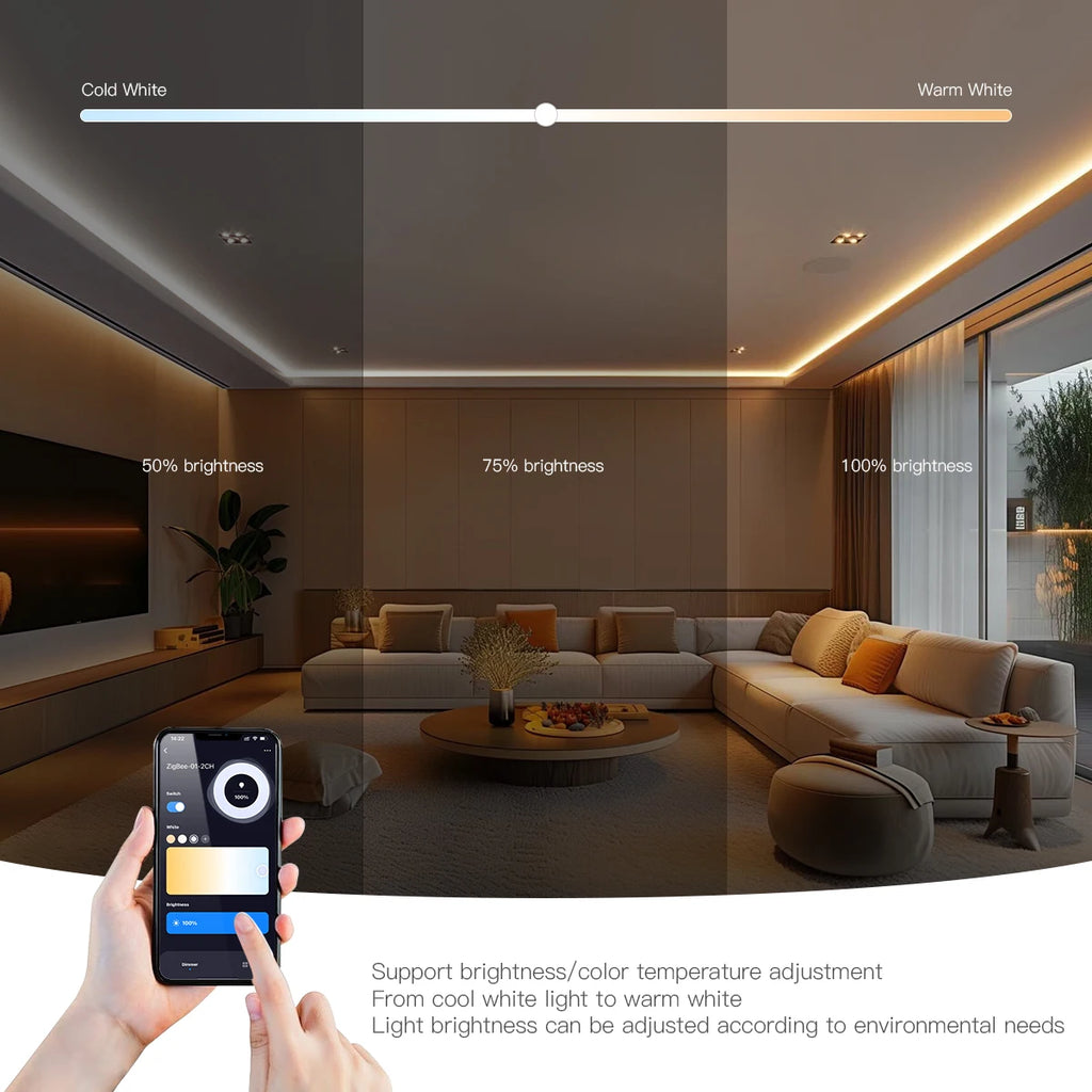 Tuya Zigbee LED Controller Voice Control RGB RGBW CCT LED Strip Smart Controller Dimmable DC5-24V for Alexa Echo Google Home Oasis Select
