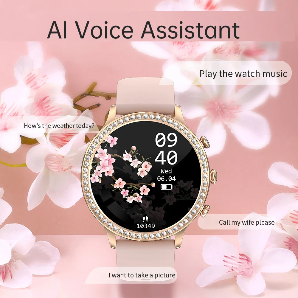 New Smart Watch Women DIY Watch Face Waterproof Heartrate Monitor Ladies Smartwatch Gifts Sports Fitness Tracker For IOS Android Oasis Select