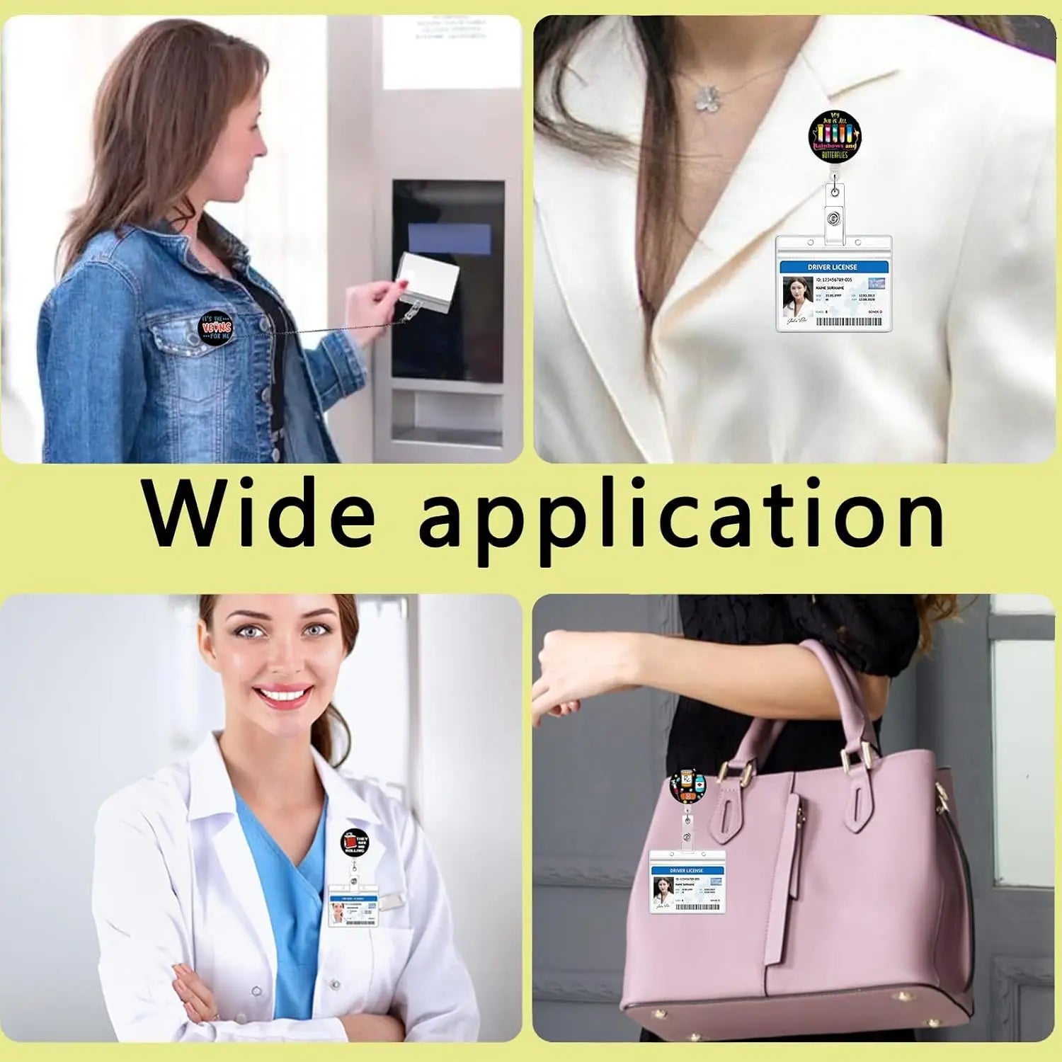 1/3/5 PCS Nurse Badge Reel CNA Badge Cute ID Holder with Alligator Clip Medical Work Badge Reel for Doctors & Students Oasis Select