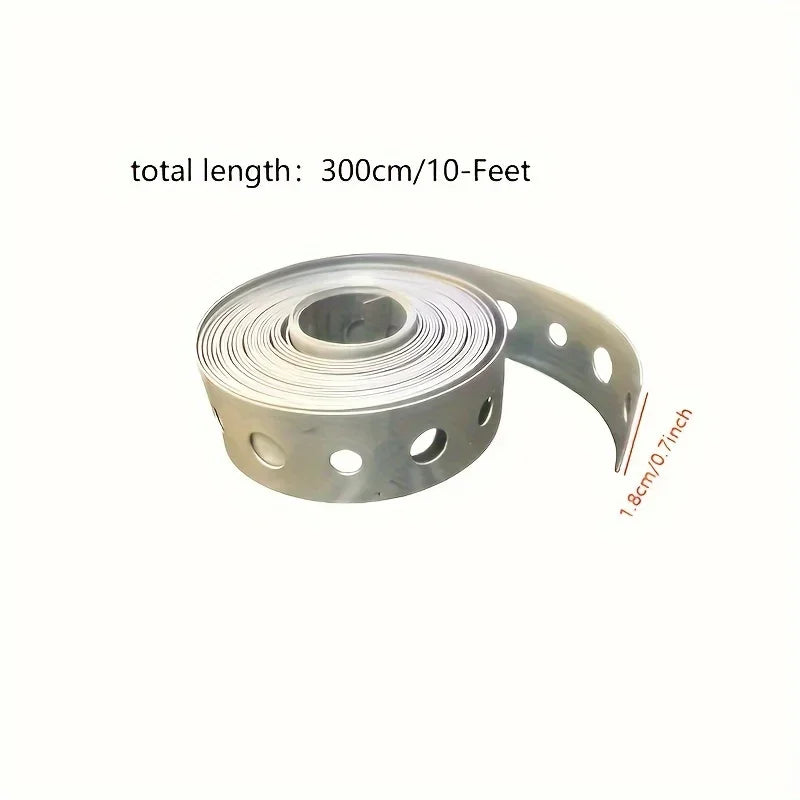 1 roll of galvanized steel tape, pre-punched multi-slot metal tape for pipe support and sheet metal work Oasis Select