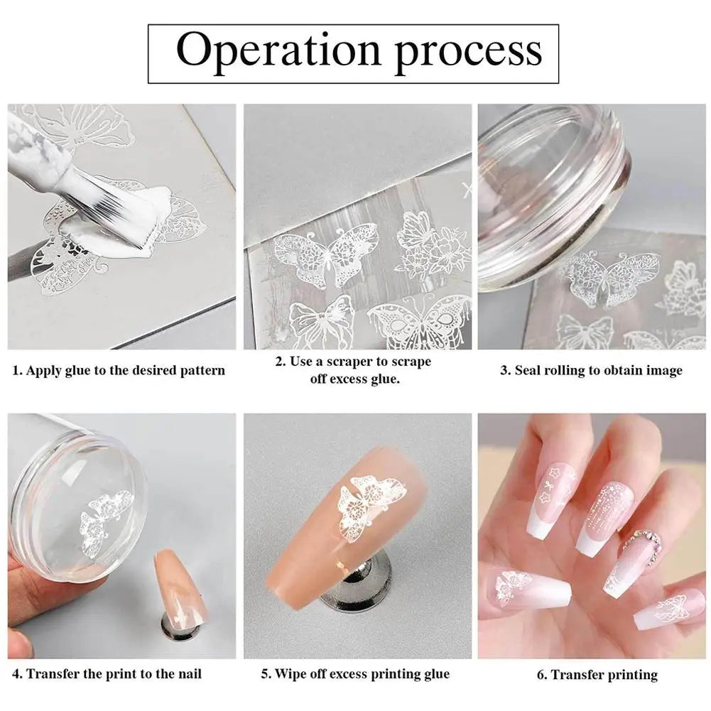French Nail Art Stamper – Clear Silicone Stamp & Scraper Nail Art Stamper Oasis Select