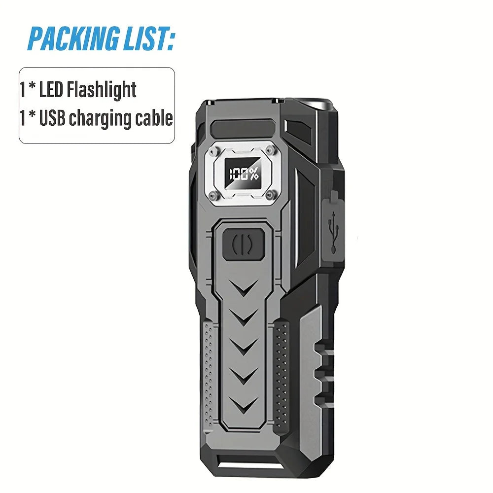 High Power 8*LEDs Multi-functional Flashlight with Magnet Auto Repair Lights USB Rechargeable Flashlights Emergency Torch Oasis Select Package