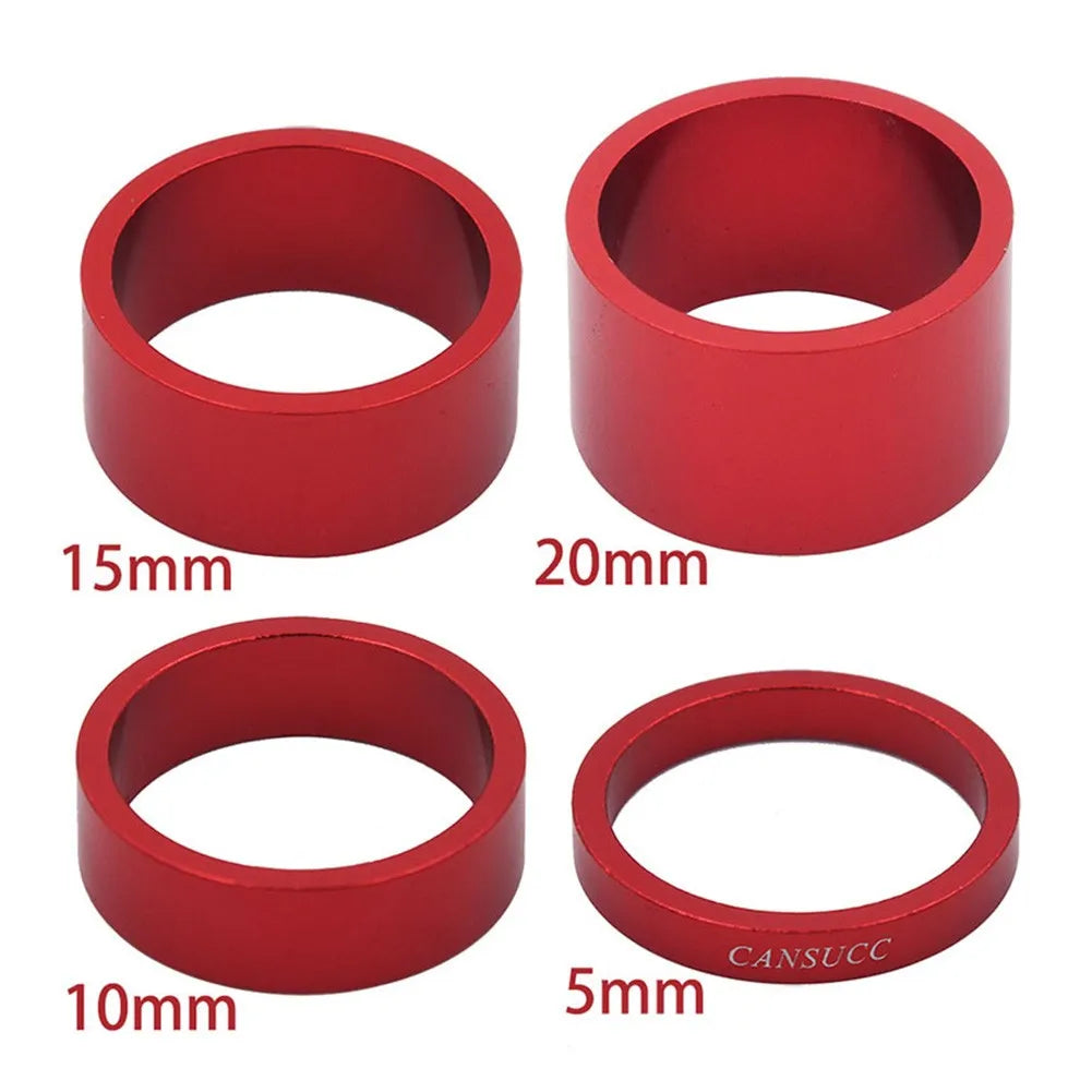 Fork Headset Spacer Front Headset Spacer Stem 1 Set Aluminum Alloy Bicycle Bike Black/Red/Blue/Silver/Gold 34mm Oasis Select Red