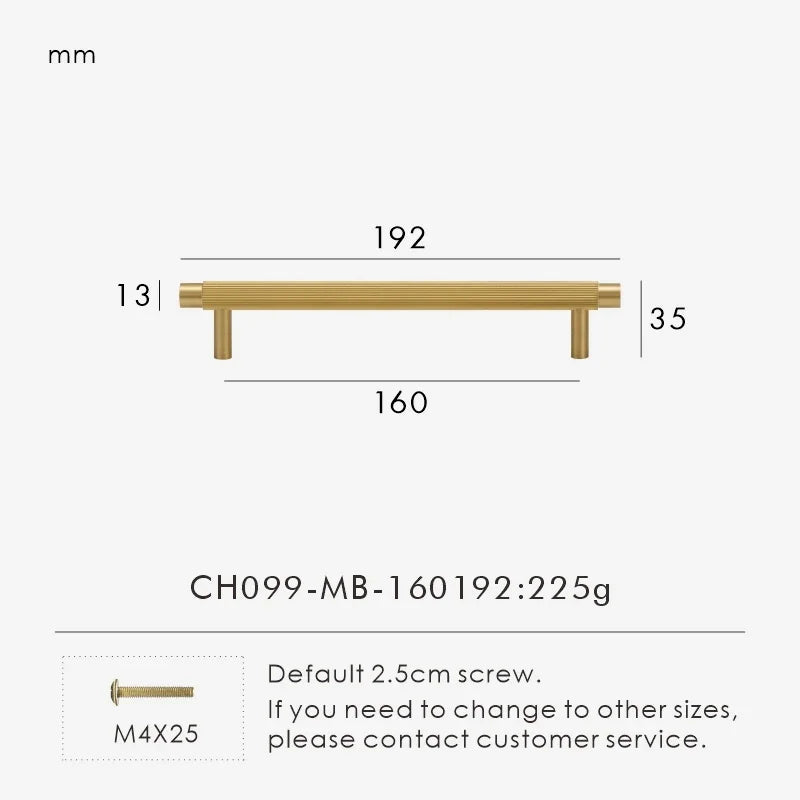 Solid Brass Linear Cabinet Handle Drawer Tbar Cabinet Door Pull White Matte Gold Bronze Available Many Size Opation Oasis Select CH099-MB-160192