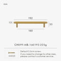 Solid Brass Linear Cabinet Handle Drawer Tbar Cabinet Door Pull White Matte Gold Bronze Available Many Size Opation Oasis Select CH099-MB-160192