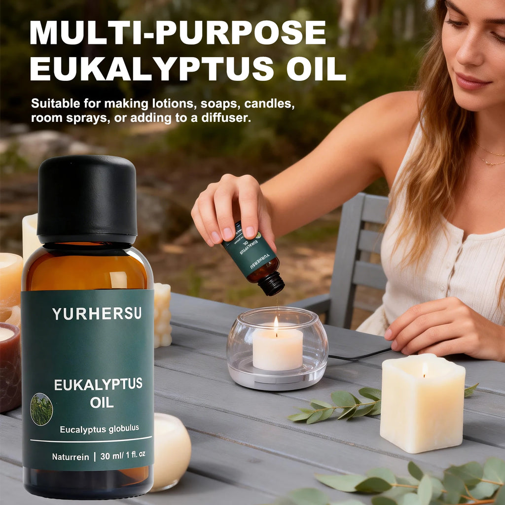 100% Pure Eucalyptus Essential Oil 30ml – Diffuser & Skin Care Essential Oil Oasis Select