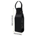 Wine Tote PU Leather Wine Holder Carrying Case Wine Carrier with Handle Liquor Bottle Carrier Carry-On Pouch Travel Wine Bag Oasis Select black