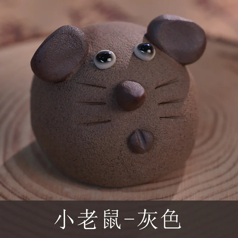 Ceramic Cute Mini Ornaments Tourist Attractions Hand-pinched Animals