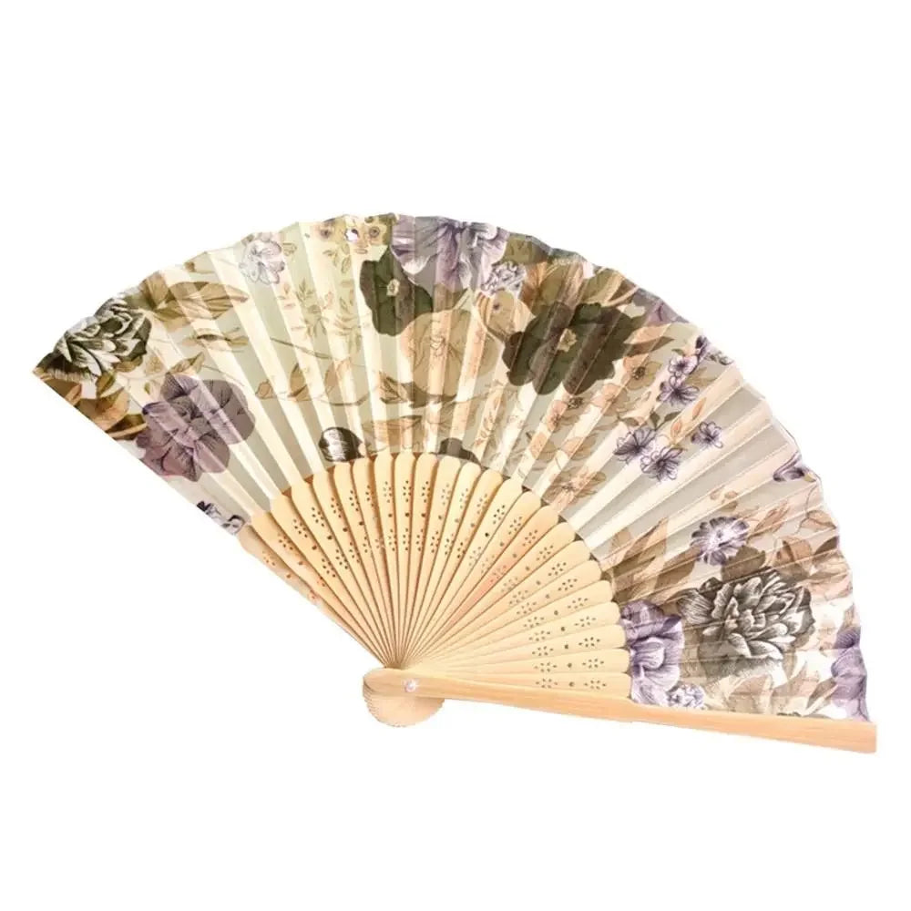 Colorful Bamboo Folding Fan – Wedding Gift & Photo Prop Decorative Folding Fan Oasis Select F