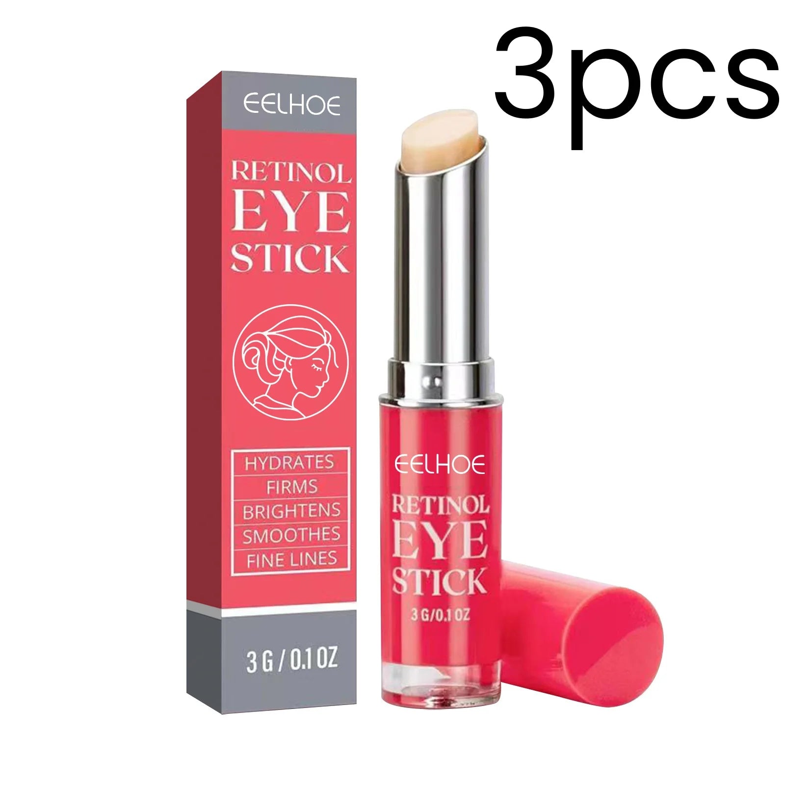 EELHOE Retinol Eye Stick Prevents Dry Skin Smooth Revitalizes Hydrates Eyes Deeply Nourishing Gentle Dark Circle Corrector Stick Oasis Select 3pcs