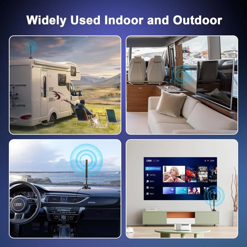 Popular Terrestrial Digital TV Antenna, Indoor/Outdoor Suction Cup TV Antenna, DTMB Home DVB-T2 Antenna Oasis Select