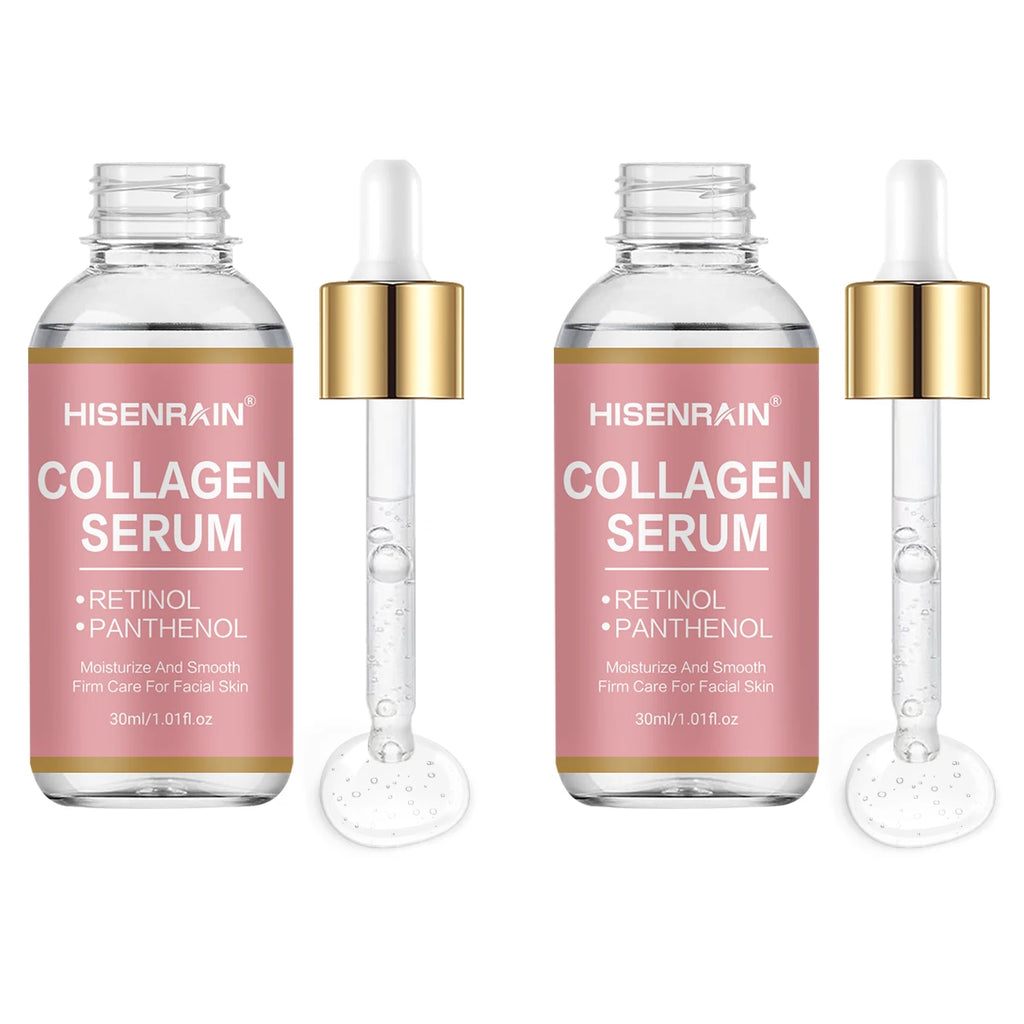 HISENRAIN Collagen Serum Gift Set - Anti-Aging & Hydrating Formula, Perfect Holiday Present with Single & Bundle Options. Oasis Select 30ml-2pcs