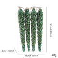 4PCS Glitter Icicle Christmas Tree Ornaments – 21cm Spiral Set