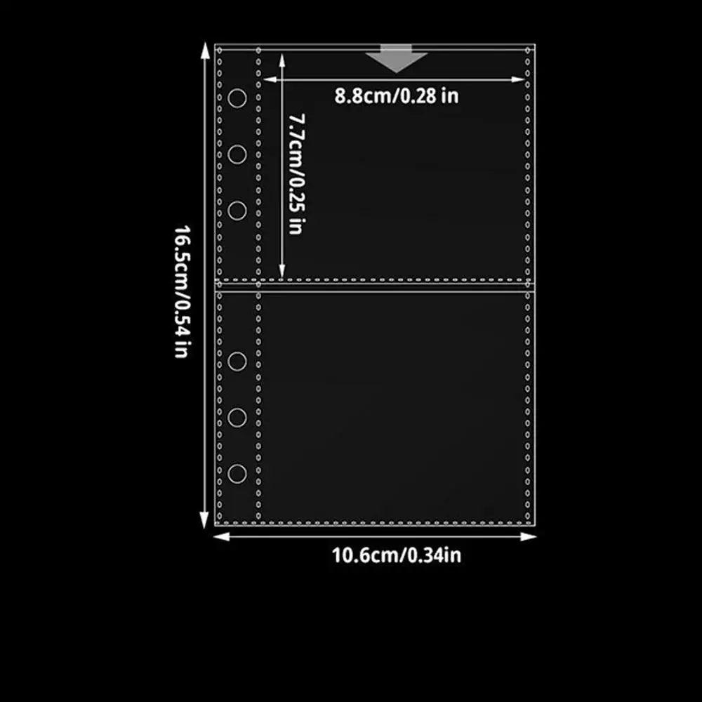 A6 binder replacement card pages transparent binder replacement pages sticker book replacement pages suitable for 6-ring binder Oasis Select Transparent 2 grids
