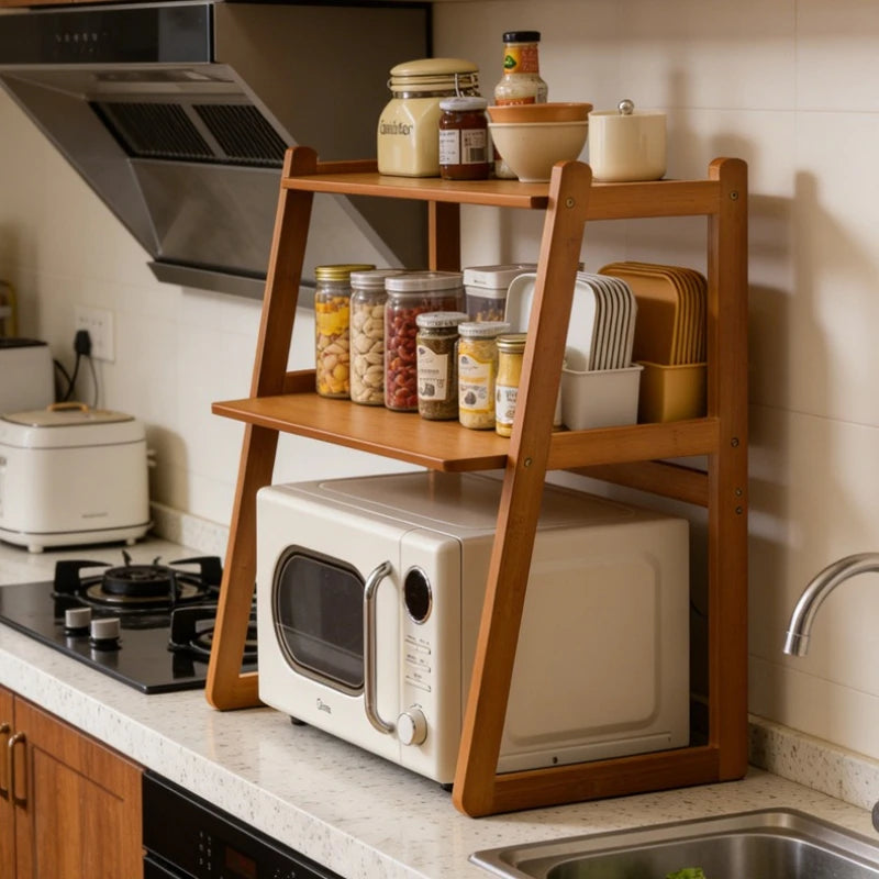 Kitchen Microwave Oven Shelf Household Multi-layer Oven Stand Desktop Countertop Rice Cooker Storage Shelf Oasis Select