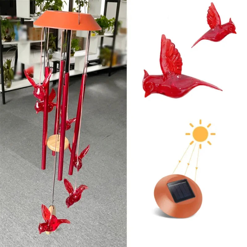 Solar Powered Wind Chime Garden Lights -Outdoor Solar Stake Lights for Yard, Landscape Decoration, Auto on/Off, Waterproof, IP65 Oasis Select