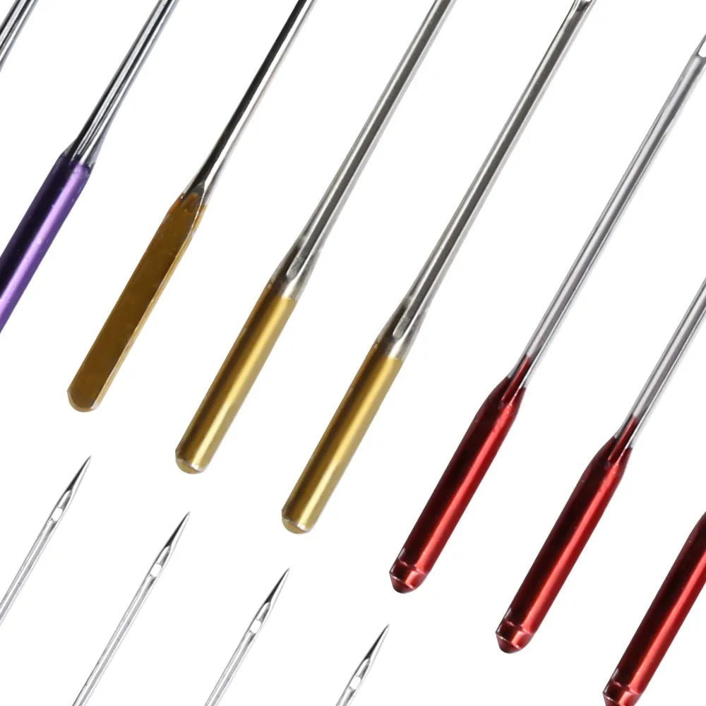 15pcs Anti-Jumping Sewing Machine Needles Sharp Tips Regular Point Universal Sewing Needles Steel Flat Shank Ball Point Needles Oasis Select