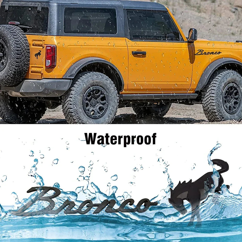 3D Decals Emblems for Bronco Fender Sticker Tail Label Letters Badge for Ford Bronco 2021 2022 2023 Bronco Sport Accessories Oasis Select