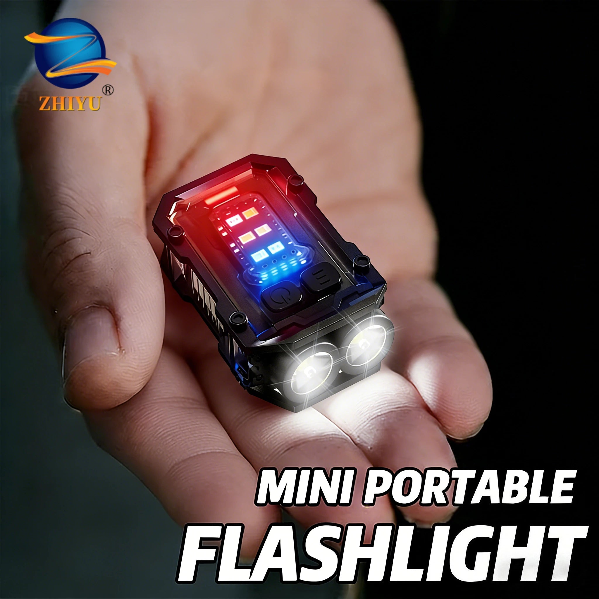 Mini LED Keychain Flashlight USB Rechargeable Magnetic COB Torch