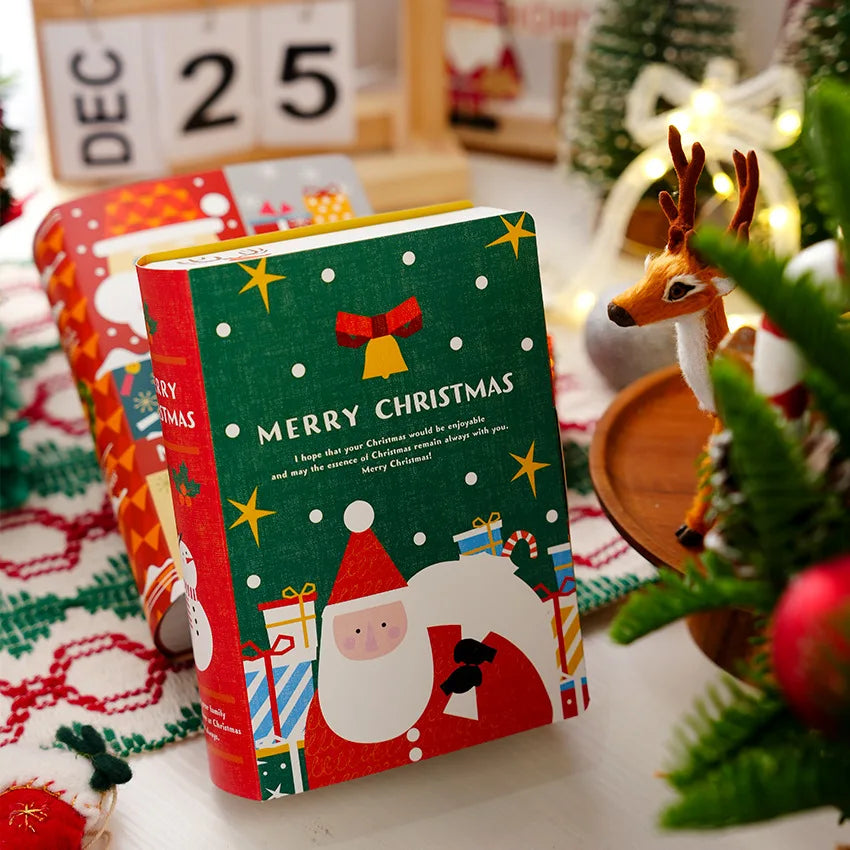 Christmas Magic Book Candy Gift Box | Santa Xmas Party Favor