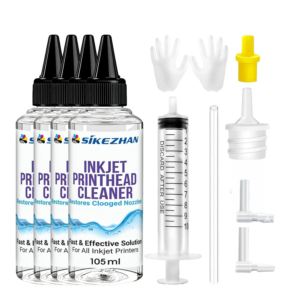 Universal Printhead Cleaning Kit for Epson EcoTank,HP,Canon, Brother Inkjet Printers:Unclog Nozzles & Fix Streaks/Print Quality Oasis Select 420ml-tool 1set