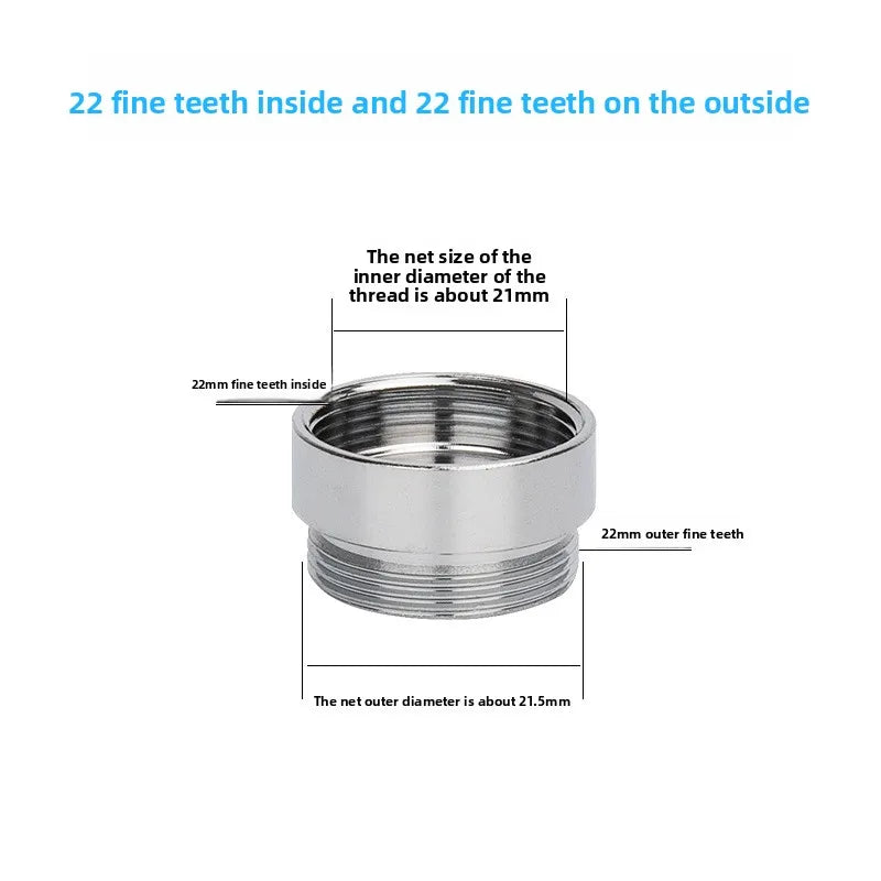 Faucet Adapter 22 Turn 16 18 20 22 24 26 28 30 32mm Internal and External Fine Tooth Faucet Conversion Thread Accessories Oasis Select D