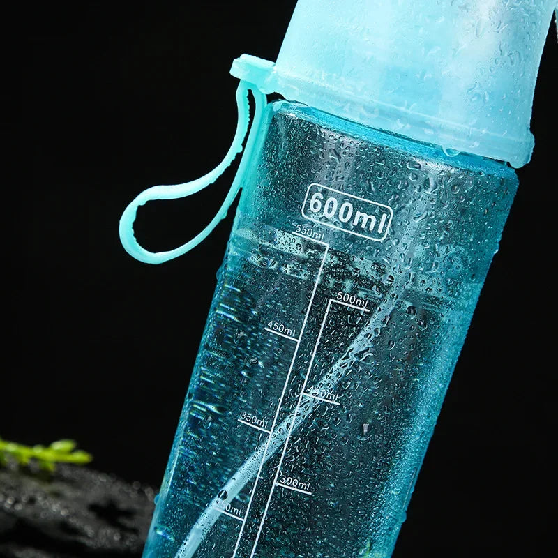 1/2/4PCS Creative Spray Portable Water Bottle Mist Atomizing Bottle for Outdoor Sports Gym Fitness Reusable Leak Proof Drinking Oasis Select