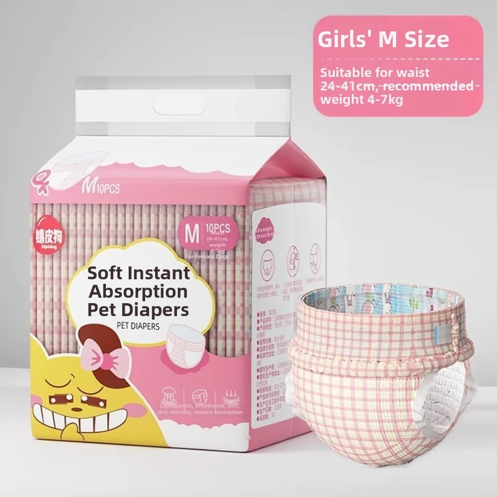 10-Pack Disposable Dog Diapers | Leakproof & Breathable Nappies