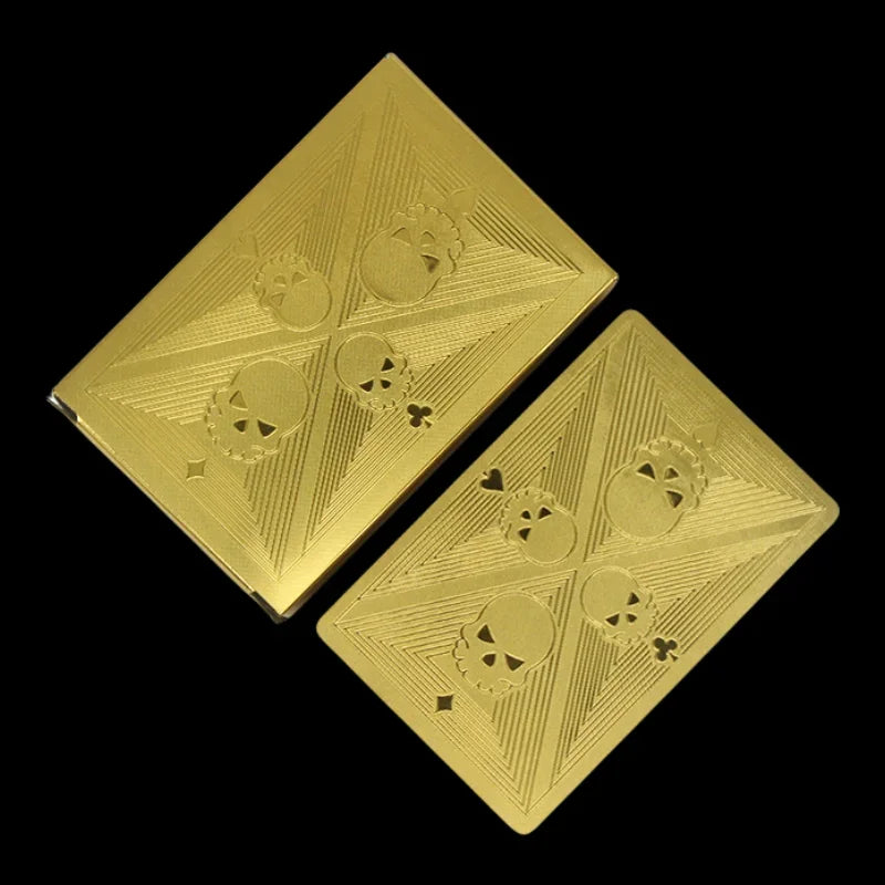 Gold Foil Skull PVC Playing Cards – Waterproof Poker Deck Playing Card Deck Oasis Select