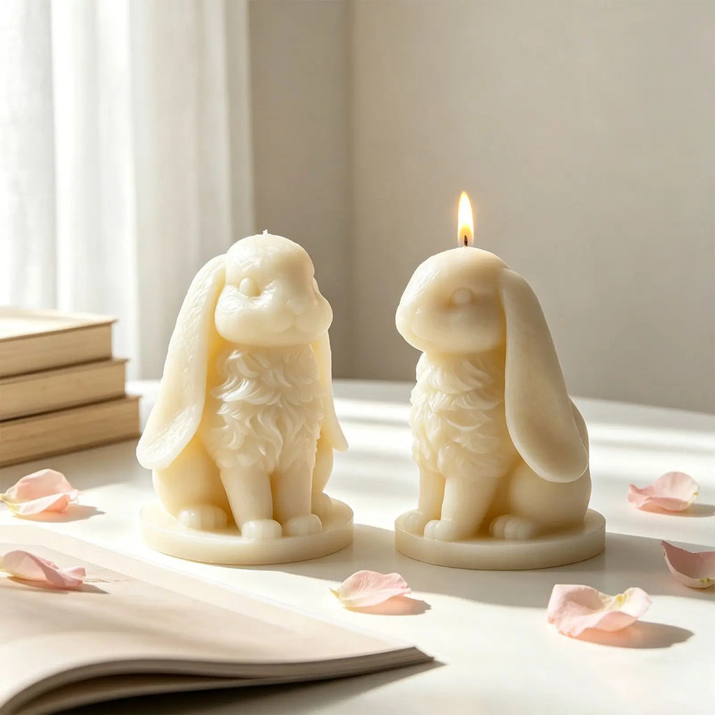 Diy Aromatherapy Plaster Big Ears Hairy Rabbit Candle Decoration Jewelry Silicone Mold Oasis Select