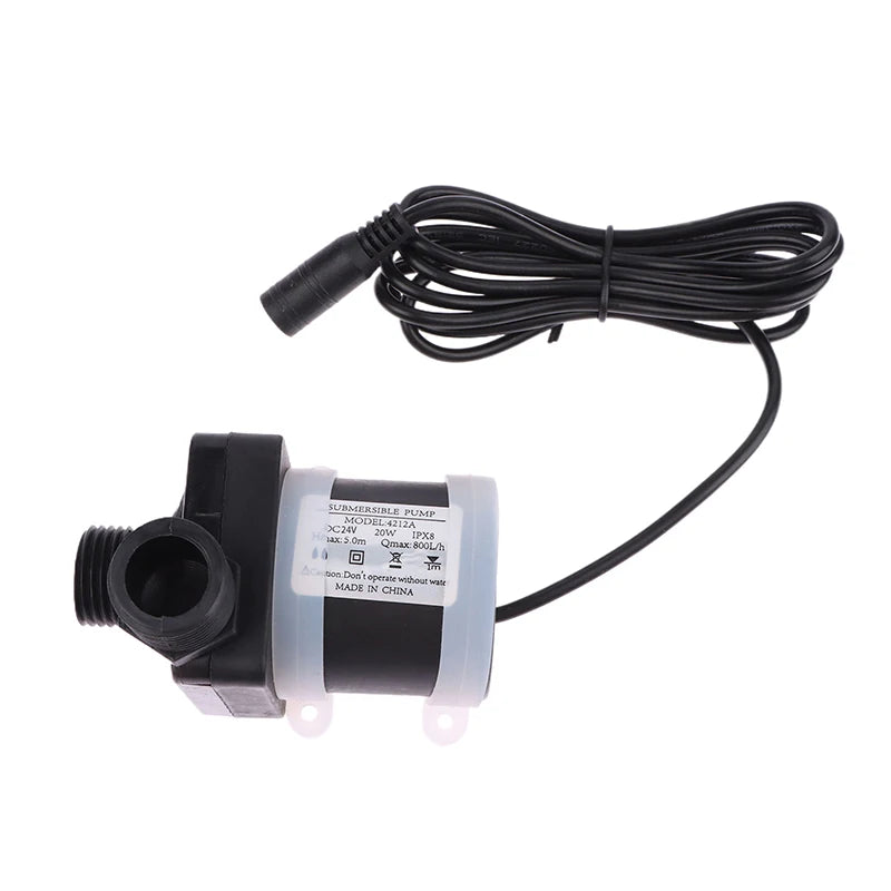 Solar-Powered Water Pump with 4 Point Threads – Quiet IP68, 12V 24V DC Brushless Motor for Showers, Heaters, and Heated Floors. Oasis Select 24V