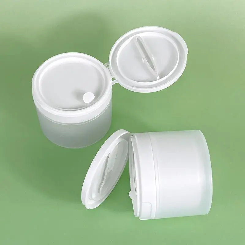 50/120g Flip Cover With Spoon Or Tweezers Refillable Bottles Empty Pot Travel Face Cream Lotion Cosmetic Cotton Makeup Jar Oasis Select