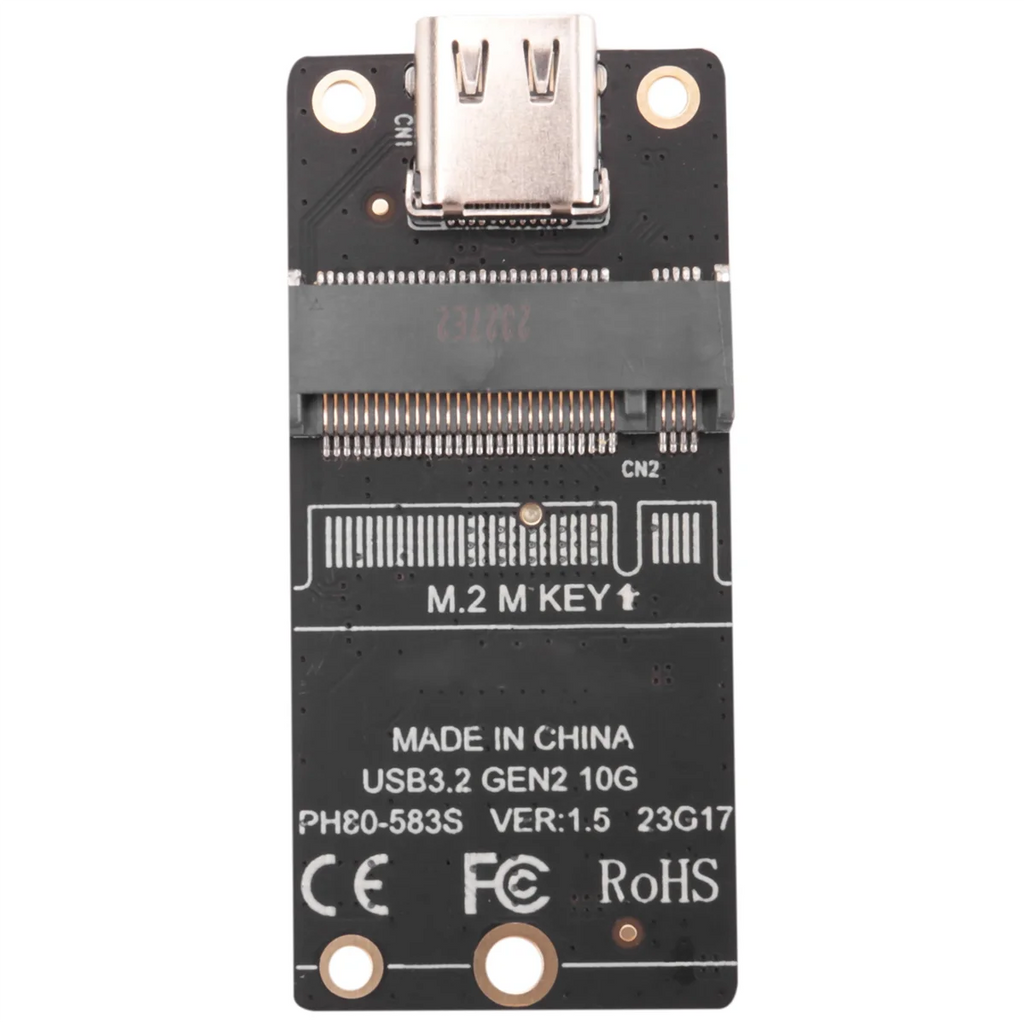 M.2 to Type-C SSD Enclosure Adapter M2 NVME HDD Enclosure Interposer Board JMS583 Chip 10Gbps Support 2230 2242 2260 SSD Oasis Select
