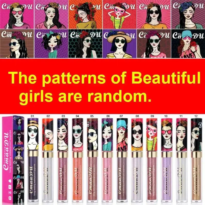 CmaaDu Diamond Shimmer Lip Gloss – Waterproof, 11 Colors