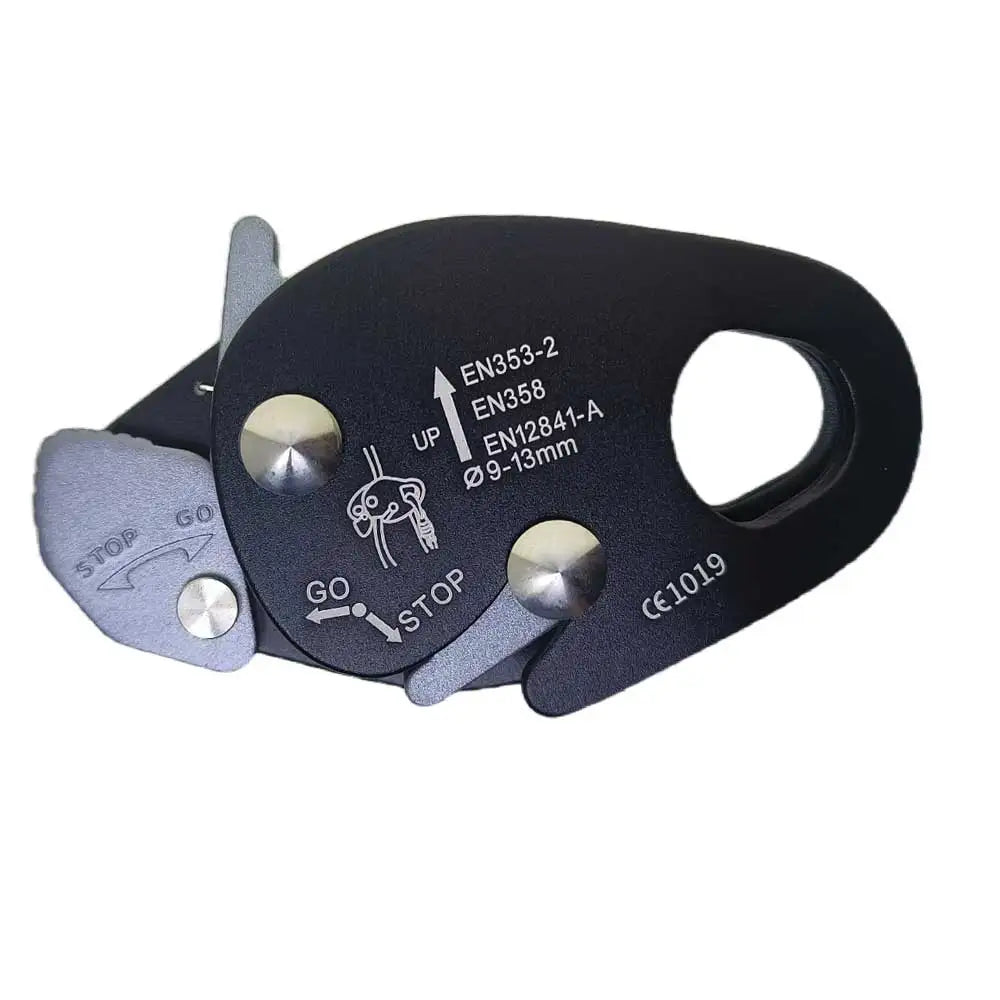 Outdoor Climbing Rope Grab clamp Arborist Falling Arrester Protection Self-Locking Descender Self Braking Stop Rope Clamp Oasis Select Black