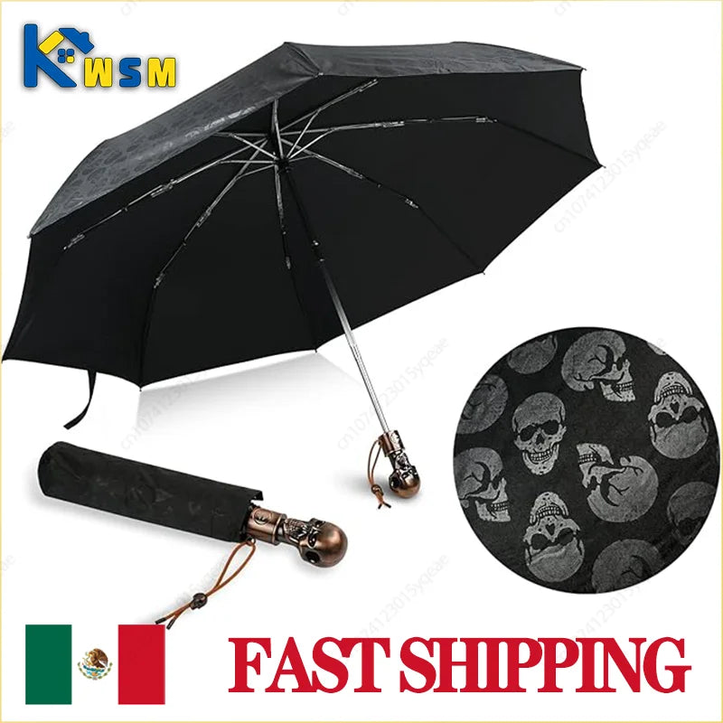 Ombrello Automatico Inghilterra Teschio Ombrello Pieghevole Ombrello Automatico UV Ombrello Automatico Di Apertura E Chiusura Oasis Select