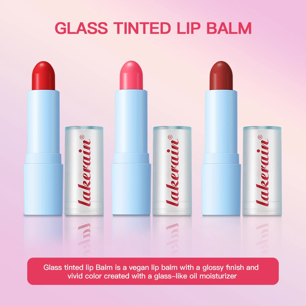 Glass Tinted Lip Balm Light Cherry Red Orange Glow Moisturizing Vegetarian Lip Balm With Bright Clear Color Korea Lip Cosmetics Oasis Select