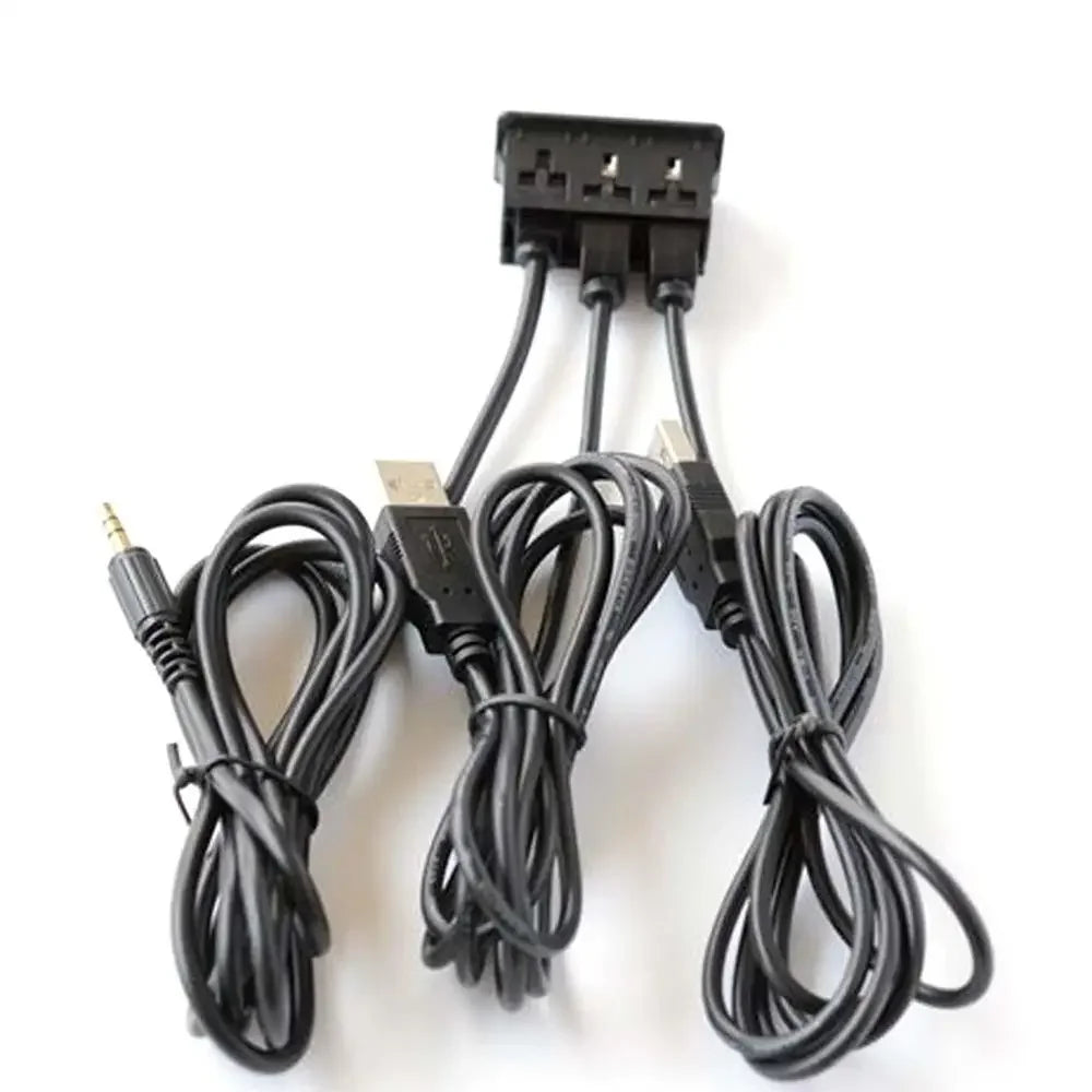 Dual USB AUX Flush Mount Panel Cable 150cm – Car & Boat