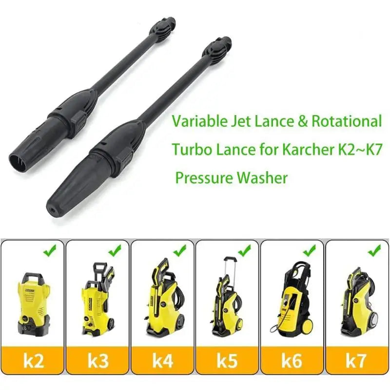 High Pressure Spray Lance With Variable Nozzle And Turbo Nozzle For Karcher K2-K7 K Series Pressure Washer Accessories Oasis Select