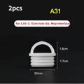 2pc White Mop Bucket Drain Stopper Round Bucket Scupper Drain Holes Plugs with handle Outfall Cover For Bathroom Kitchen Tools Oasis Select A31