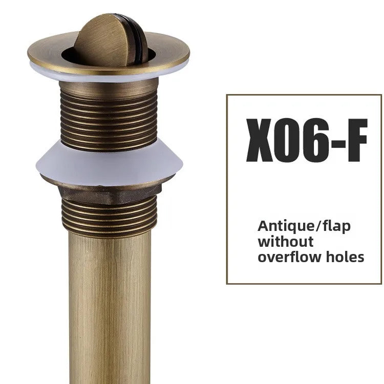 Brass Modern Round Bottle P trap 1 1/4, Sink Drain Pipe P trap Kit Antique with Pop up Drain Oasis Select X06-F