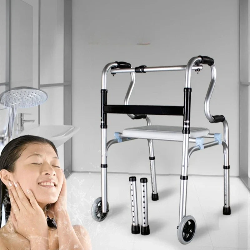Multi-functional Solid walker for the elderly walking aluminum alloy four-legged crutches walking aids elderly walker Oasis Select