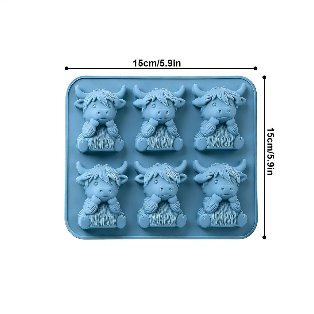 Ice Molds 6-Cavity Food Grade Reusable Baking Supplies Whiskey Ice Mold Cube Tray for Whiskey Bourbon Wine Candy Chocolate Jelly Oasis Select