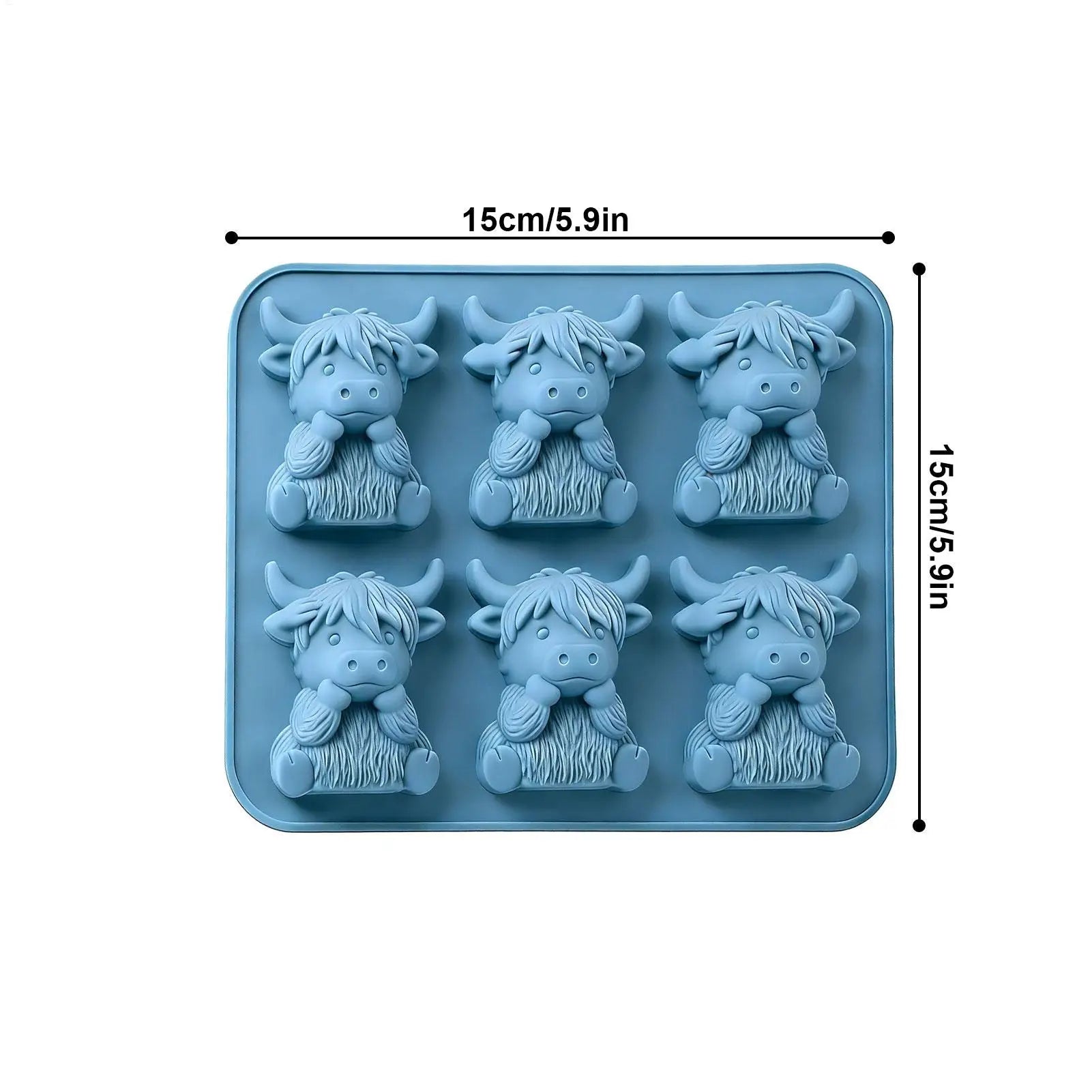 Ice Molds 6-Cavity Food Grade Reusable Baking Supplies Whiskey Ice Mold Cube Tray for Whiskey Bourbon Wine Candy Chocolate Jelly Oasis Select