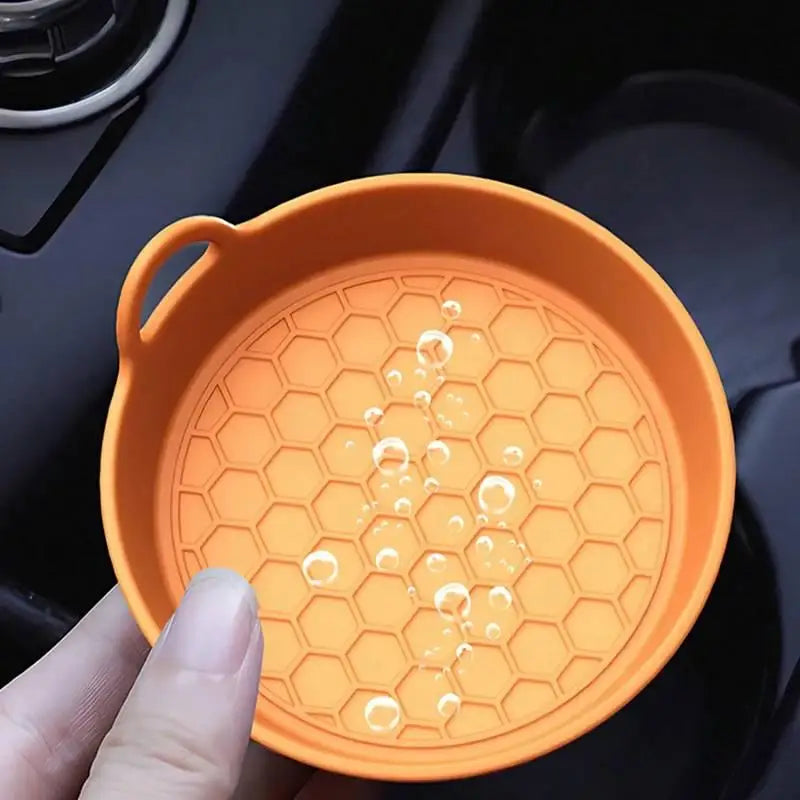 2Pcs Silicone Car Coasters - Non-Slip Heat-Resistant Design For Car Durable Eco-Friendly Spill-Proof Fits Most Cup Holders Oasis Select