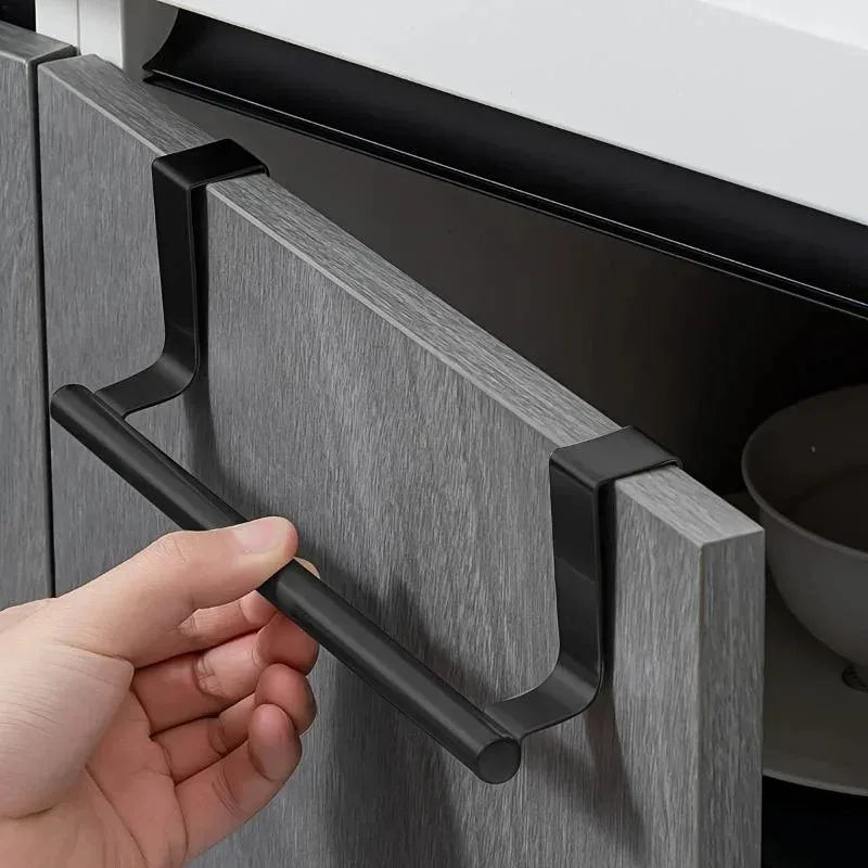 Over Cabinet Door Towel Bar Rack – Punch-Free Stainless Steel Cabinet Door Towel Rack Oasis Select