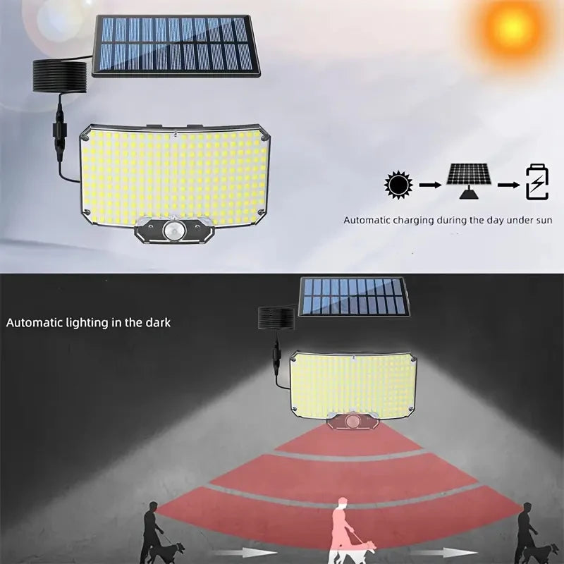 High Power 234LED Sensor Solar Light Outdoor 3 Working Modes IP65 Waterproof Lights for Yard Garden Fence Decorative Wall Light Oasis Select