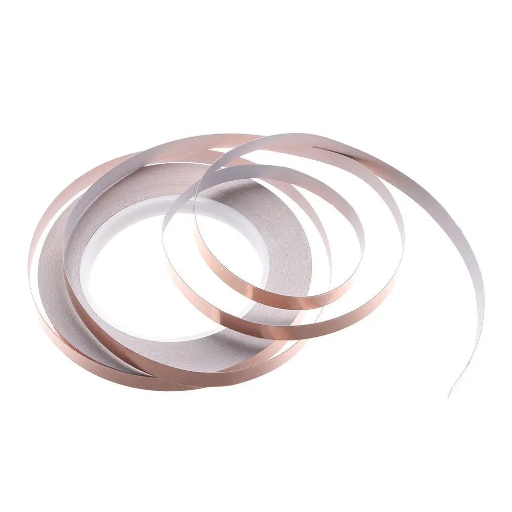 30 Meters Adhesive EMI Shielding Heat Resist Tape Single Side Conductive Copper Foil Tape Strip 3mm 4mm 5mm 6mm 8mm 10mm Oasis Select 5mm